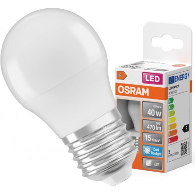 Osram Star LED žárovka E27 4,9W 470lm 6 500K matná – Hledejceny.cz