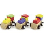 Teddies Dřevěná mašinka na klíček 3 barvy – Sleviste.cz