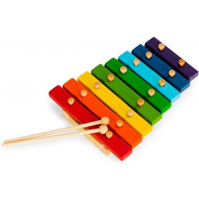 ECOTOYS Dětský dřevěný xylofon Happy