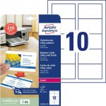 AVERY 85x54 mm, 220g, 10 listů, saténové, jasně bílé C32016-10 – Hledejceny.cz