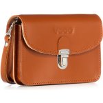 Vooc Prémiové kožené etue na opasek s popruhem Vintage koňak – Zboží Dáma