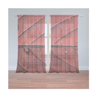 Sablio Záclony Červený list: 2ks 150x250cm – Hledejceny.cz