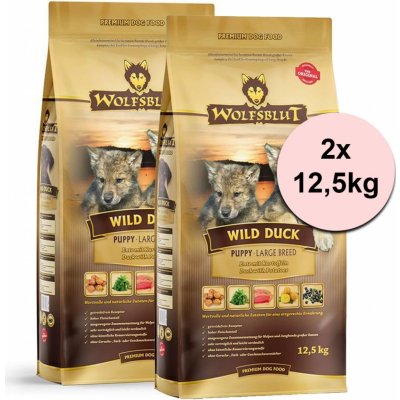 WOLFSBLUT Wild Duck Puppy Large Breed 2 x 12,5 kg