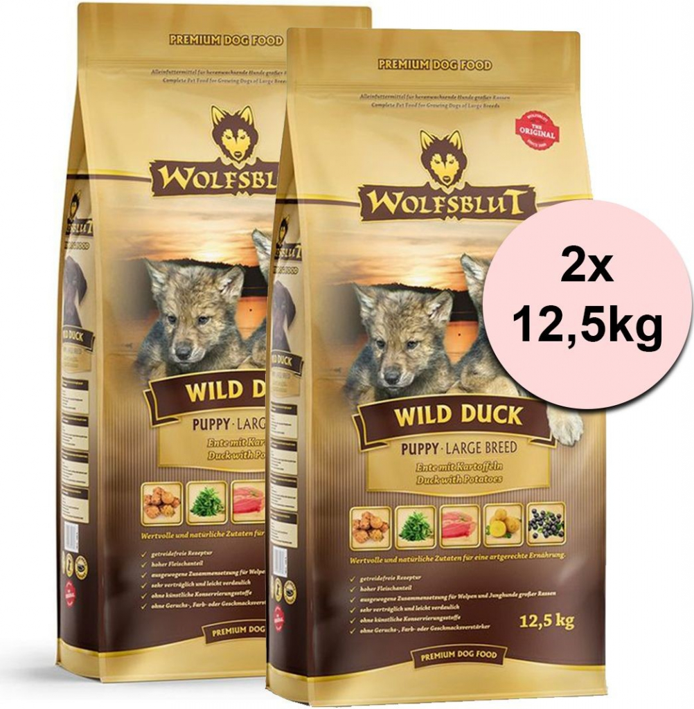 Wolfsblut Wild Duck Puppy Large Breed 2 x 12,5 kg