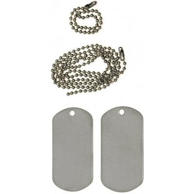 ID známka US (Dog Tag) STANDARD - plechy + řetízky stříbrná – Zbozi.Blesk.cz