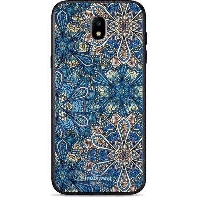 Pouzdro Mobiwear Glossy Samsung Galaxy J3 2017 - G038G - Modré mandala květy – Zboží Mobilmania
