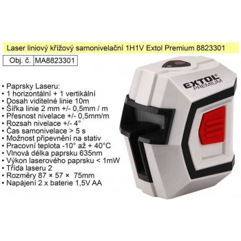 Extol Premium Laser liniový 1H1V křížový samonivelační 8823301