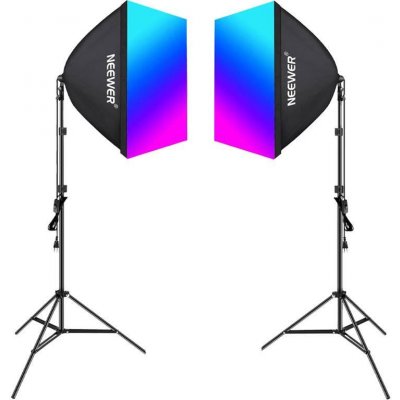 Kit Neewer dva softboxy a žárovky RGB 24W 2700-6500K NK800 – Zboží Živě