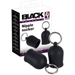 You2Toys Přísavky na bradavky s kovovými kroužky Black Velvets