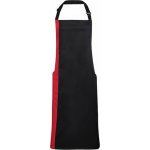 Premier Workwear Klasická zástěra s laclem s kontrastně zbarveným bočním dílem černá červená 72x86cm PW162 – Hledejceny.cz