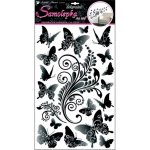 Anděl 10147 samolepící dekorace černošedí motýlci 60x32cm – Zboží Dáma