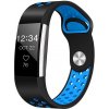 Řemínek k chytrým hodinkám BStrap Silicone Sport pro Fitbit Charge 2 black, blue, velikost S STRFB0318