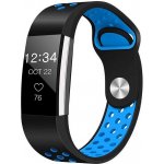 BStrap Silicone Sport pro Fitbit Charge 2 black, blue, velikost S STRFB0318 – Zboží Mobilmania