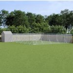 vidaXL Venkovní psí kotec se střechou stříbrný 1200 x 1200 x 250 cm ocel [3190482] – Zboží Dáma