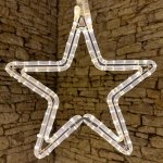 DECOLED LED světelný motiv hvězda, 40cm, teple bílá bílý kabel – Hledejceny.cz