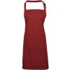 Zástěra Premier Workwear Pracovní zástěra za krk s kapsou PR154 Burgundy Pantone 216 72x86cm