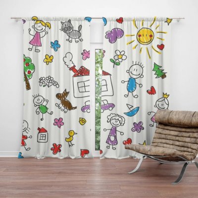 Sablio Závěs Malování 2: 2ks 140x250cm – Hledejceny.cz