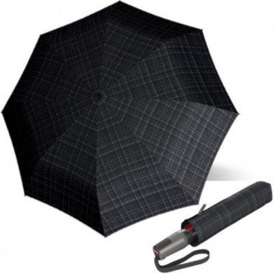Knirps T.400 prints check elegantní pánský plně automatický deštník černý