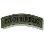 Nášivka: CZECH REPUBLIC [oblouková] [ssz] olivová | černá – Zboží Dáma