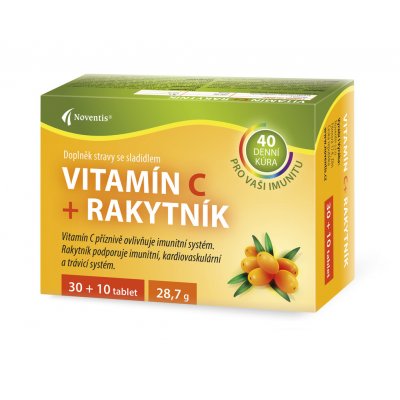 Noventis Vitamín C + Rakytník 40 tablet – Zboží Mobilmania