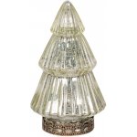 Zlatý skleněný dekorační svítící stromek LED Tree Ø 8*14 cm Clayre & Eef – Hledejceny.cz
