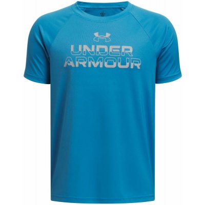 Under Armour UA Tech Split Wordmark SS tm. modrá – Sleviste.cz