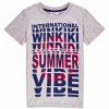 Dětské tričko Winkiki chlapecké triko WJB 01778 Světle šedý melír