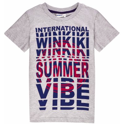 Winkiki chlapecké triko WJB 01778 Světle šedý melír
