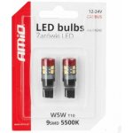 LED žiarovky CANBUS T10 W5W 9 SMD 3030 Bielé 12V 24V AMiO-04242 – Hledejceny.cz