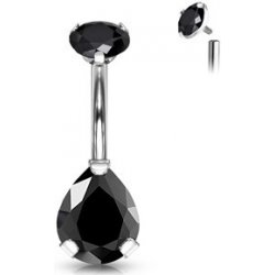 Šperky4U piercing do pupíku kapka titan TIT1091-K