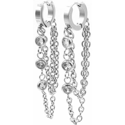 Steel Jewelry náušnice dlouhé řetízkové z chirurgické oceli NS231079