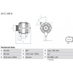 BOSCH 0 986 081 190 generátor (0986081190)