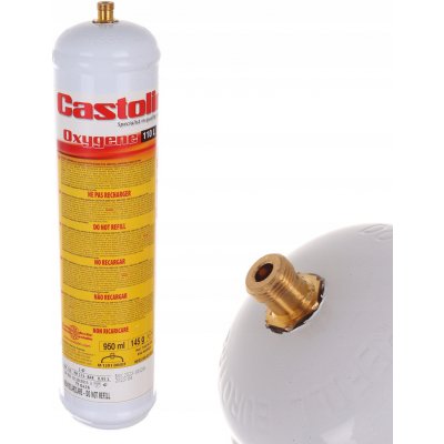 Castolin Oxygen 600826 O2 kyslíková láhev 1 litr 110 bar M12x1 pro miniautogeny – Hledejceny.cz