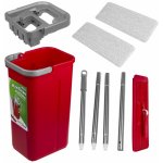 GreenBlue Plochý mop s kbelíkem a ždímáním dvě kazety z mikrovlákna HQ objem 5,7 l MaxiClean GB870 – Sleviste.cz