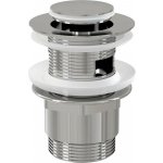 Výpust umyvadlová CLICK/CLACK 5/4" celokovová s přepadem Alca 5/4", malá zátka A39 – Sleviste.cz