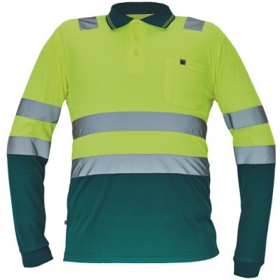 Cerva LEON HV polokošile dl.rukáv žlutá/zelená 3XL – Sleviste.cz