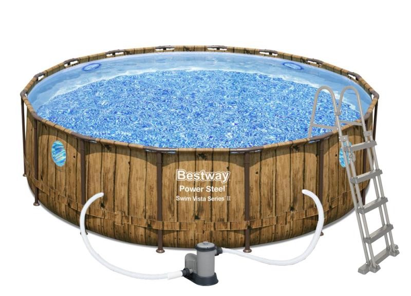 Bestway Power Steel Wood Swim Vista 4,88 x 1,22 m 56725