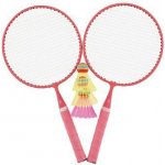 Teddies Badminton sada dětská kov/plast 2 pálky + 3 košíčky 2 barvy v síťce 23x45x6cm – Sleviste.cz
