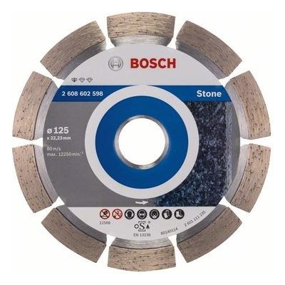 BOSCH 2608602598 / Diamantový řezací kotouč na kámen / Průměr 125 x 22.23 mm / Šířka řezu 1.6 mm (2608602598) – Zboží Mobilmania