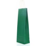 taška dárková BAGT 14x8x39 cm/DG/P TM ZELENÁ na láhev,kroucené ucho – Zboží Živě