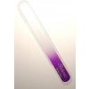 Pilník a leštidlo na modeláž nehtů Bohemia Crystal Velký skleněný pilník na nehty 200 mm fialový