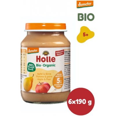 Holle Bio Jablko a hrušky 6 x 190 g – Zboží Mobilmania