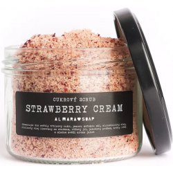 Almara Soap přírodní cukrový peeling Strawberry Cream 180 g