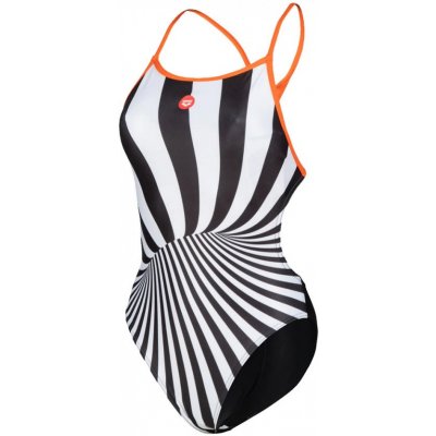 Arena Crazy Swimsuit Booster Back Black/Mango/Multi – Zboží Mobilmania