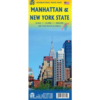 ITMB Publishing plán Manhattan 1:12,5 t.,New York State 1:800 t. ITM voděodolný