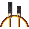 Kabel a konektor pro RC modely Hitec 4604 S prodlužovací kabel JR plochý silný zlacené kontakty PVC 30 cm