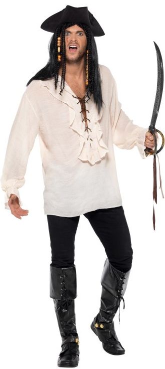 Pirátská košile pánská bílá
