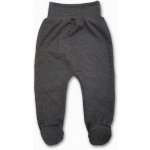 Kojenecké bavlněné polodupačky antracit melanž – Zboží Mobilmania