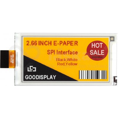 Good Display GDEY0266F51H 2.66" 360x184 ePaper displej 4 barvy – Zboží Živě