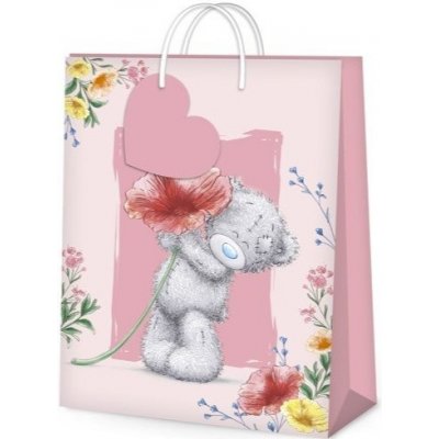 Albi Dárková taška Me to You - Růžová květina - velká 32x26x12,5cm – Zboží Mobilmania